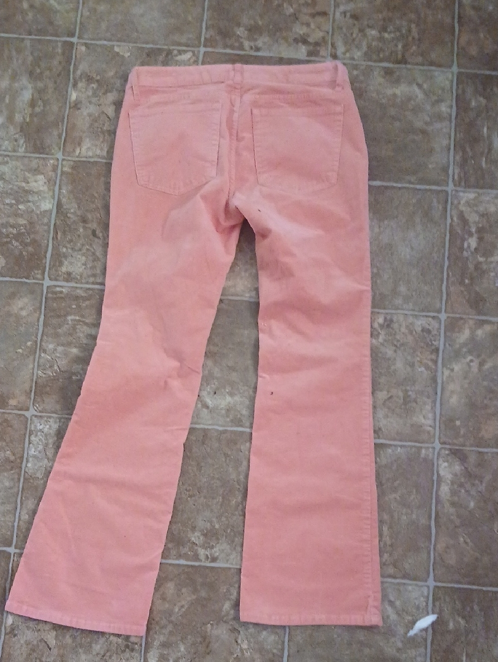 EUC Wild Fable Flare Low Rise Coral Pink Corduroy Pants Size 8 - Picture 5 of 6